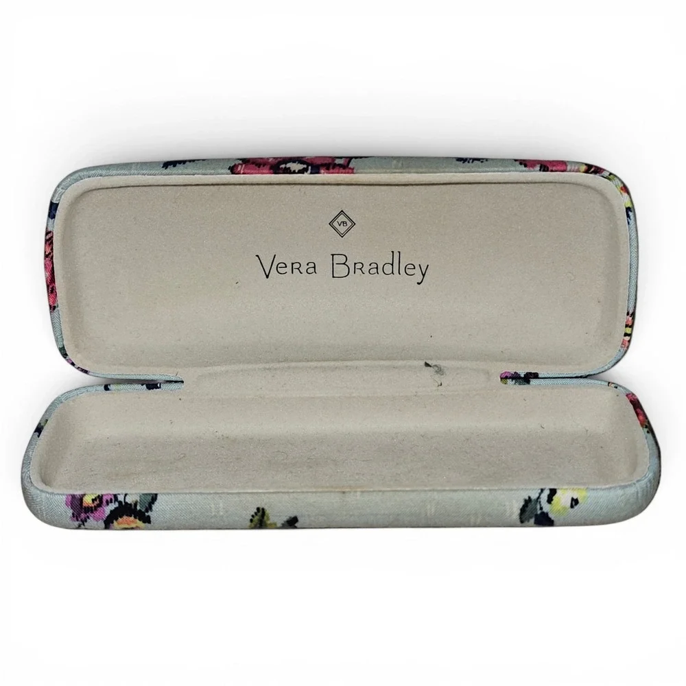 Eyeglass Case Womens OS Blue Good Vera Bradley Floral Tapestry Hard Shell